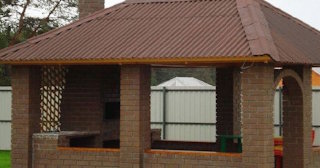 Беседка из кирпича под ключ в Одинцово цена от 3167 рублей - Строй-Днц